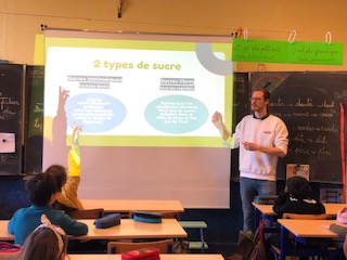 A training lesson on sugar in a Belgian school